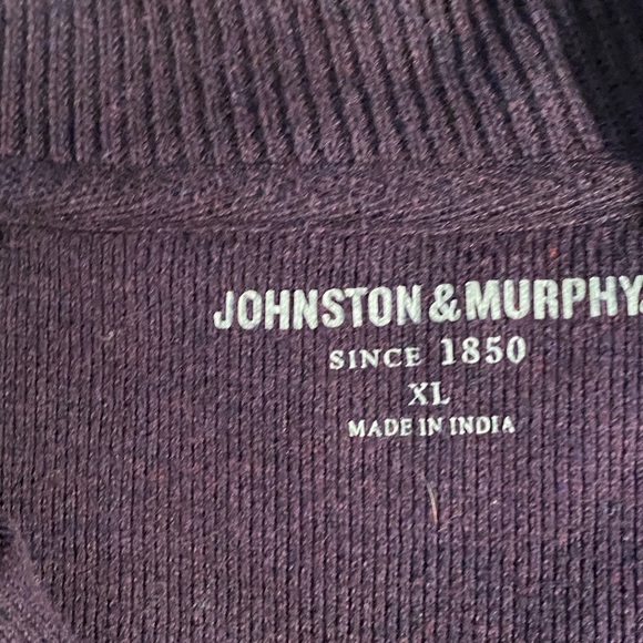 Mens Johnston & Murphy 1/4 zip sweater XL, Purple - Picture 4 of 6
